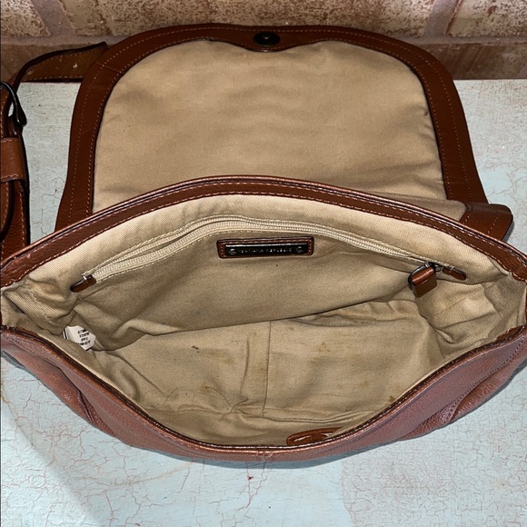 Banana Republic Tan Leather Crossbody Bag Satchel Preppy Capsule - Picture 4 of 6